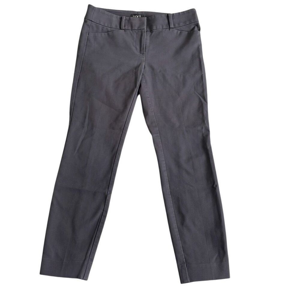 LOFT Marisa Gray Capri/Ankle Pants - Size 2P